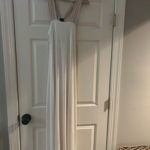 Bebe Cream Satin Dress